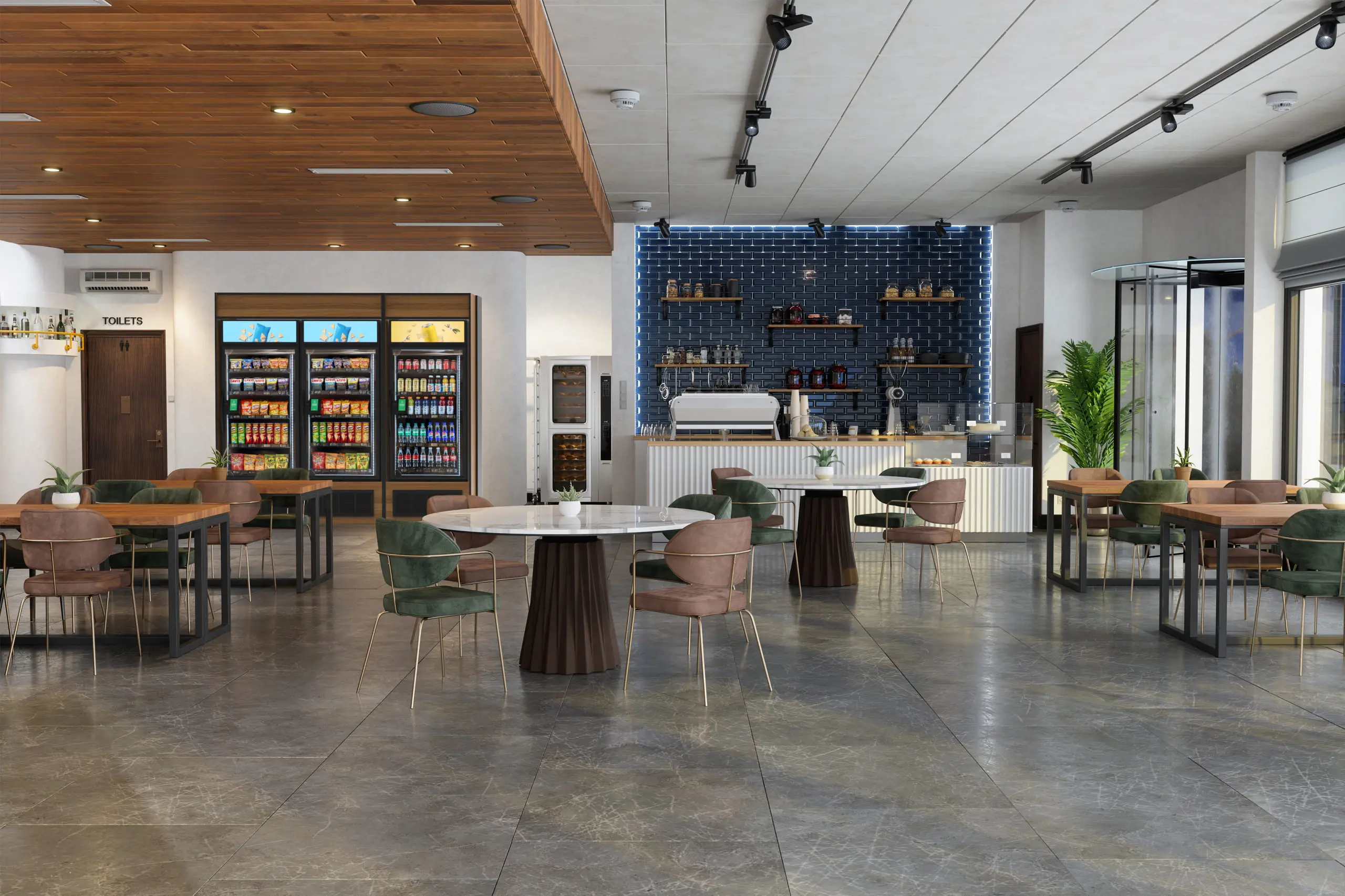NanoMart.AI vending machine at corporate lounge