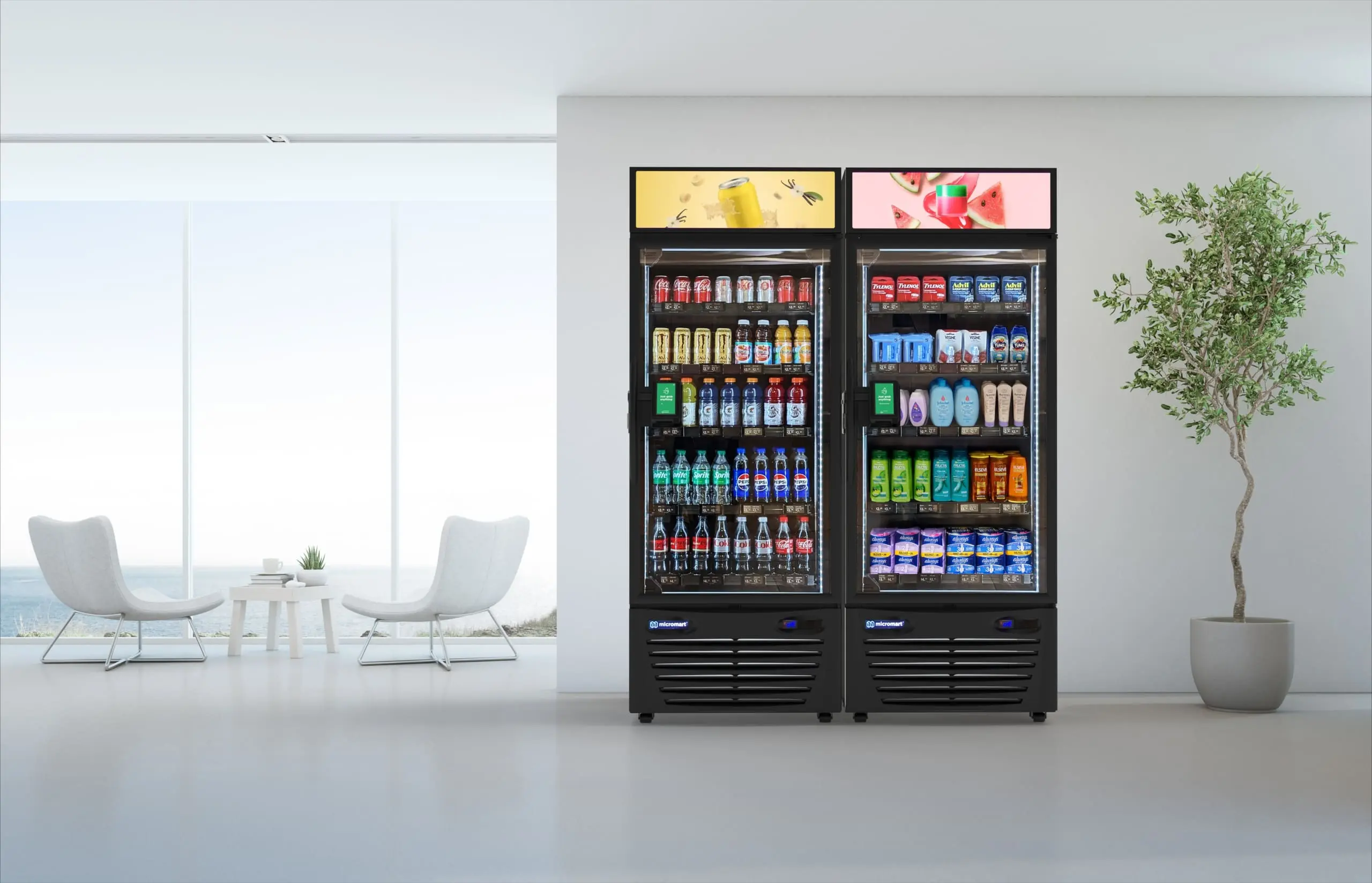 NanoMart.AI vending machine at office building